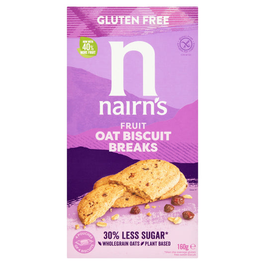 Nairn's Gluten Free Biscuit Breaks - Oats & Fruit 160g — image 1
