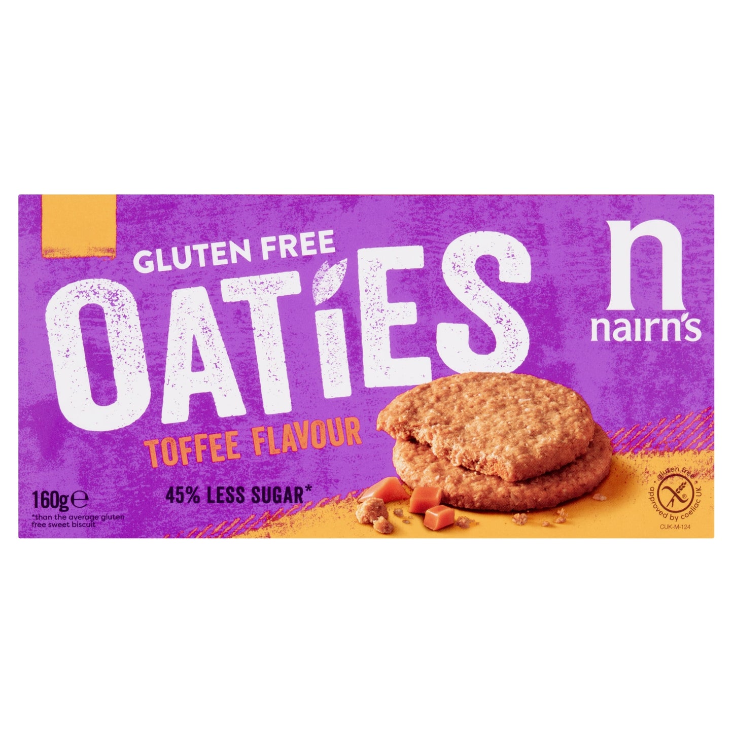 Nairn's Gluten Free Oaties - Toffee Flavour Biscuits 160g — image 1