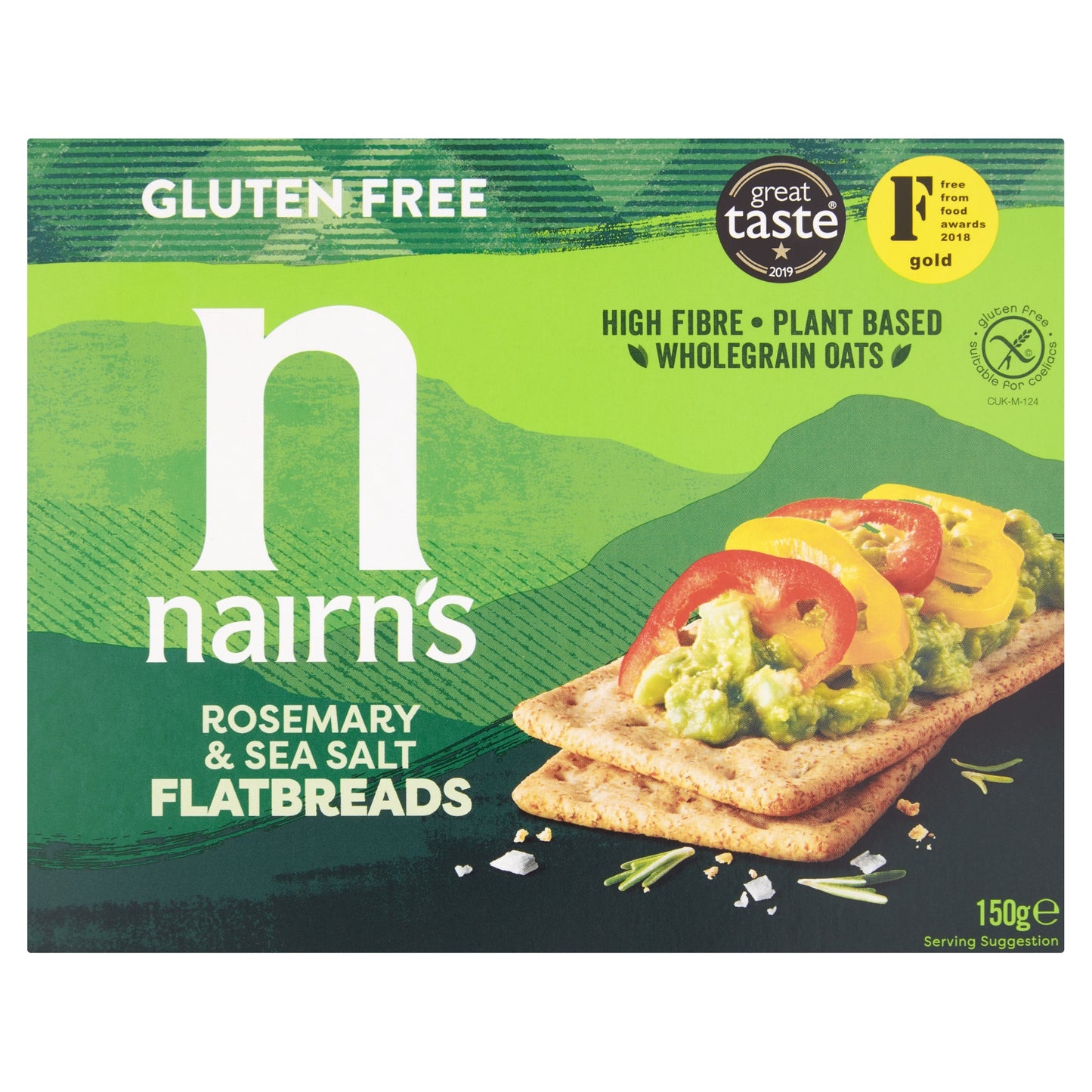 Nairn's Gluten Free Rosemary & Sea Salt Flatbreads 150g — image 1