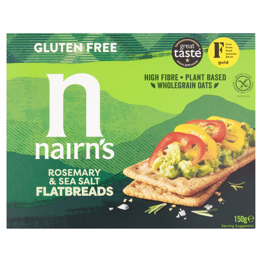 Nairn's Gluten Free Rosemary & Sea Salt Flatbreads 150g — image 1