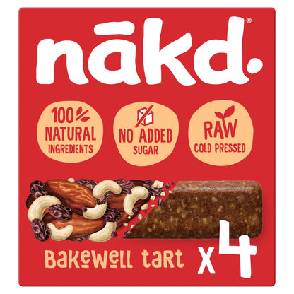 Nakd Bakewell Tart Fruit & Nut Bars 4 Pack 140g — image 1