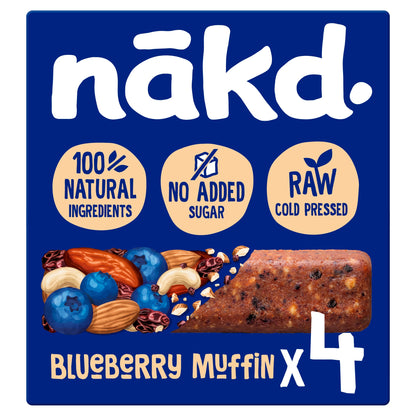 Nakd Blueberry Muffin Raw Fruit & Nut Bar 4x35g — image 1