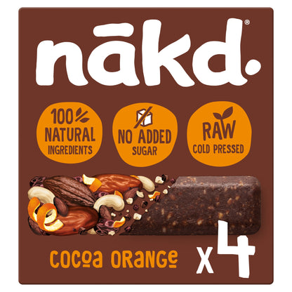 Nakd Cocoa Orange Fruit & Nut Bars 4 Pack 140g — image 1