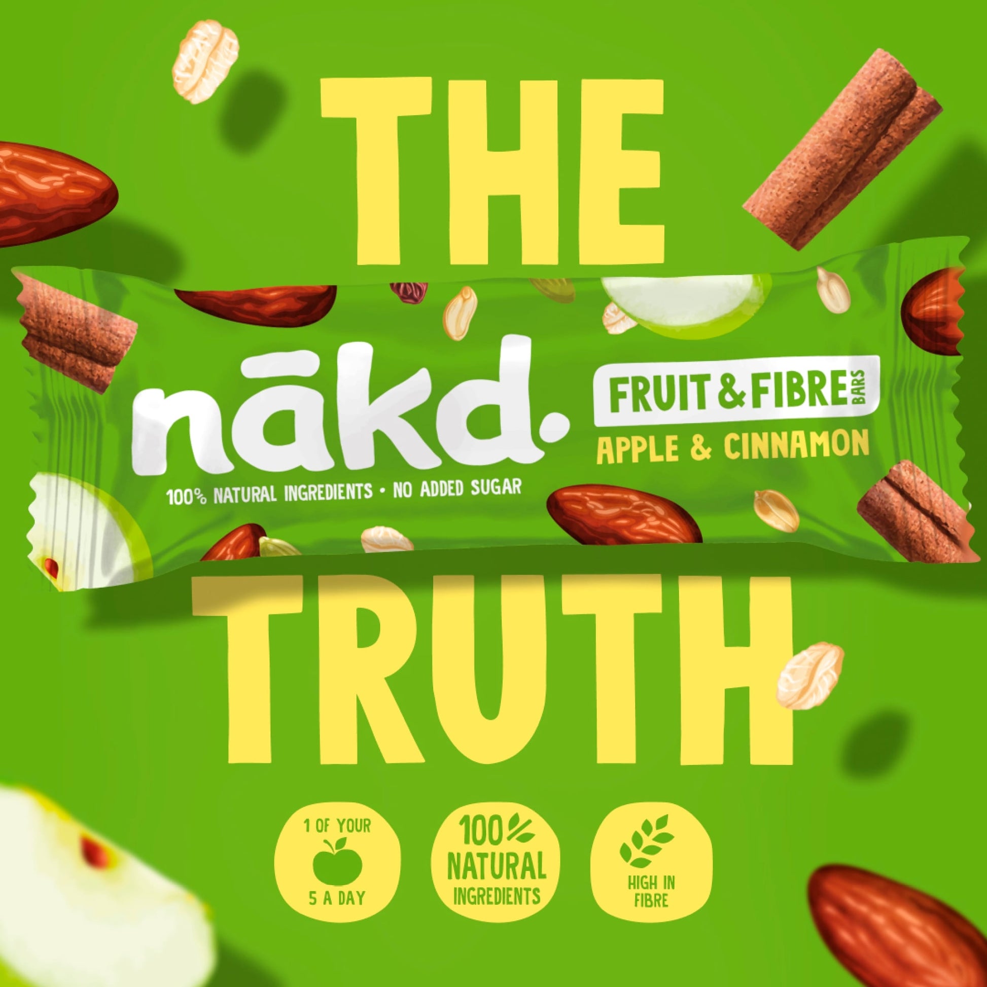 Nakd Fruit & Fibre Apple & Cinnamon Bars 3 x 44g — image 2