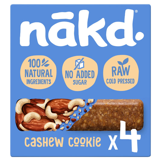 Nakd Fruit & Nut Bars - Cashew Cookie 4 Pack 140g — image 1