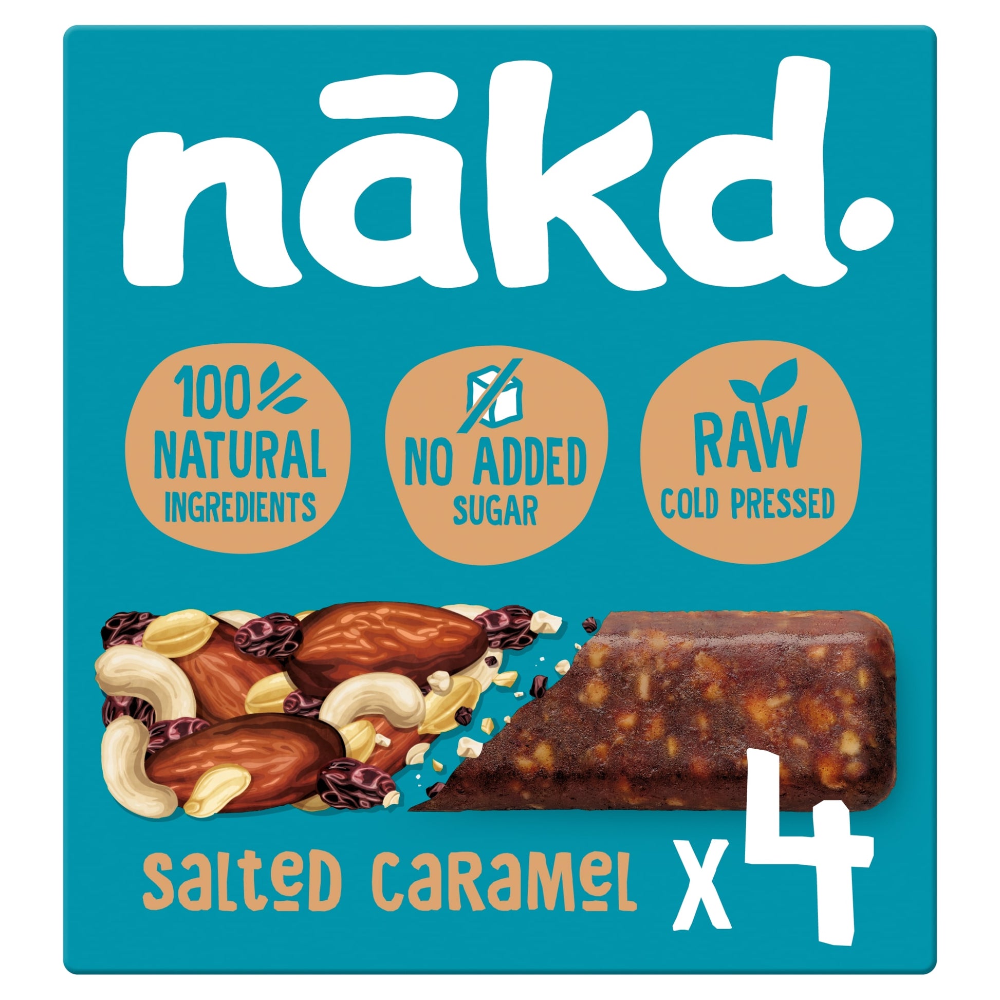 Nakd Fruit & Peanut Bars - Salted Caramel 4 Pack 35g — image 1
