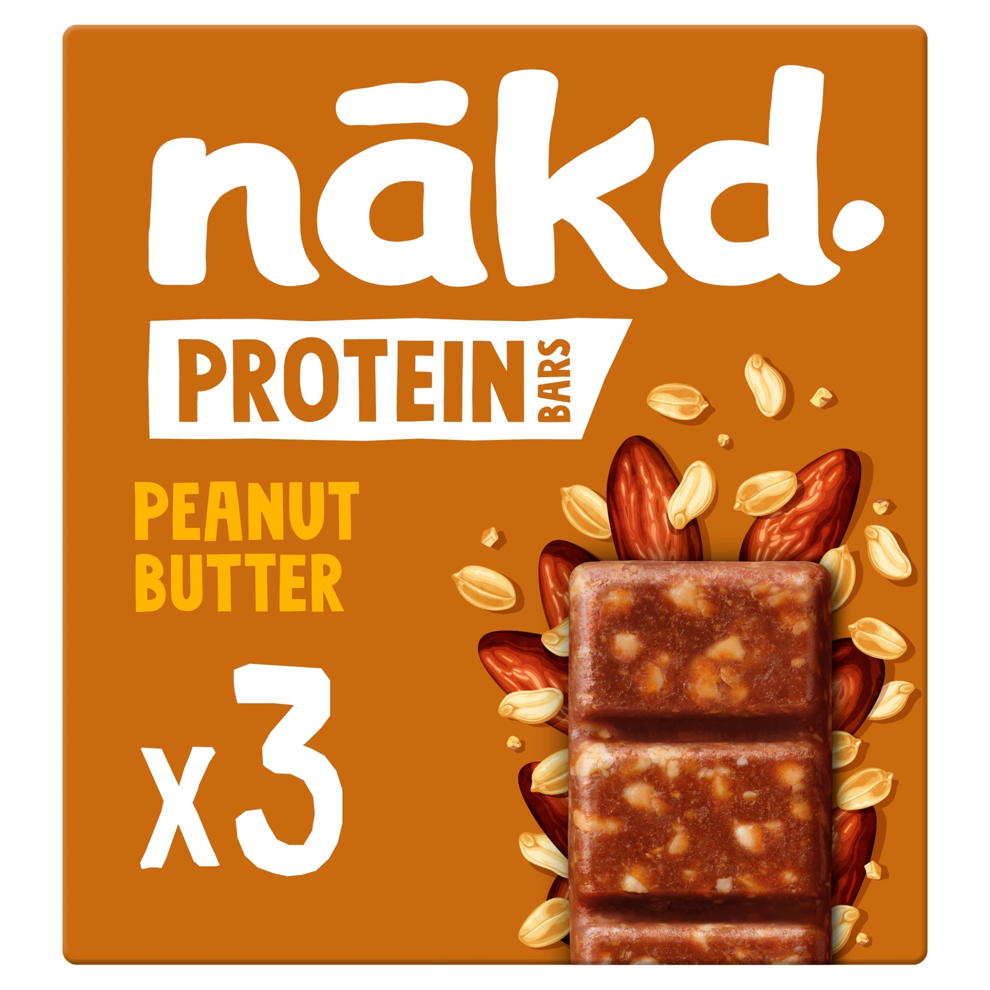 Nakd Peanut Butter Protein Bars Multipack 3 x 45g — image 1