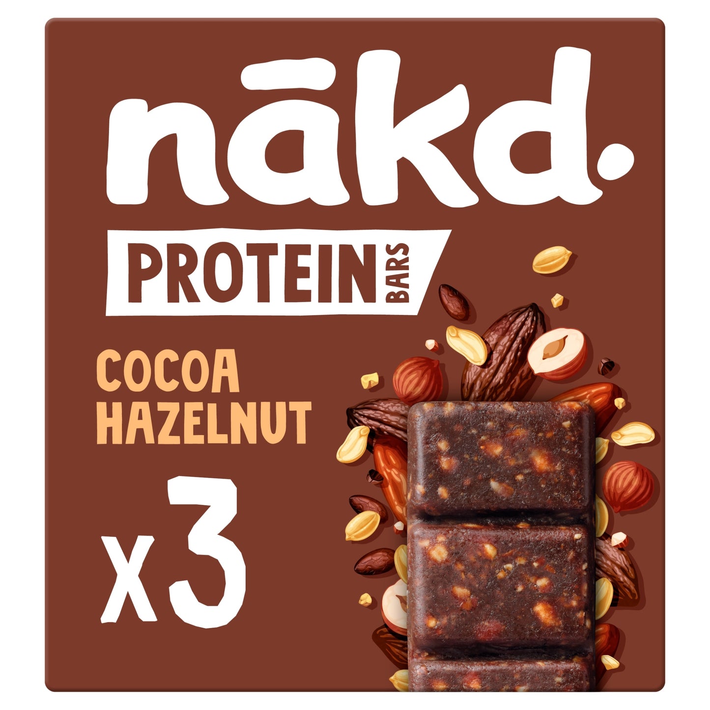 Nakd Protein Bars - Cocoa Hazelnut 3 x 45g — image 1