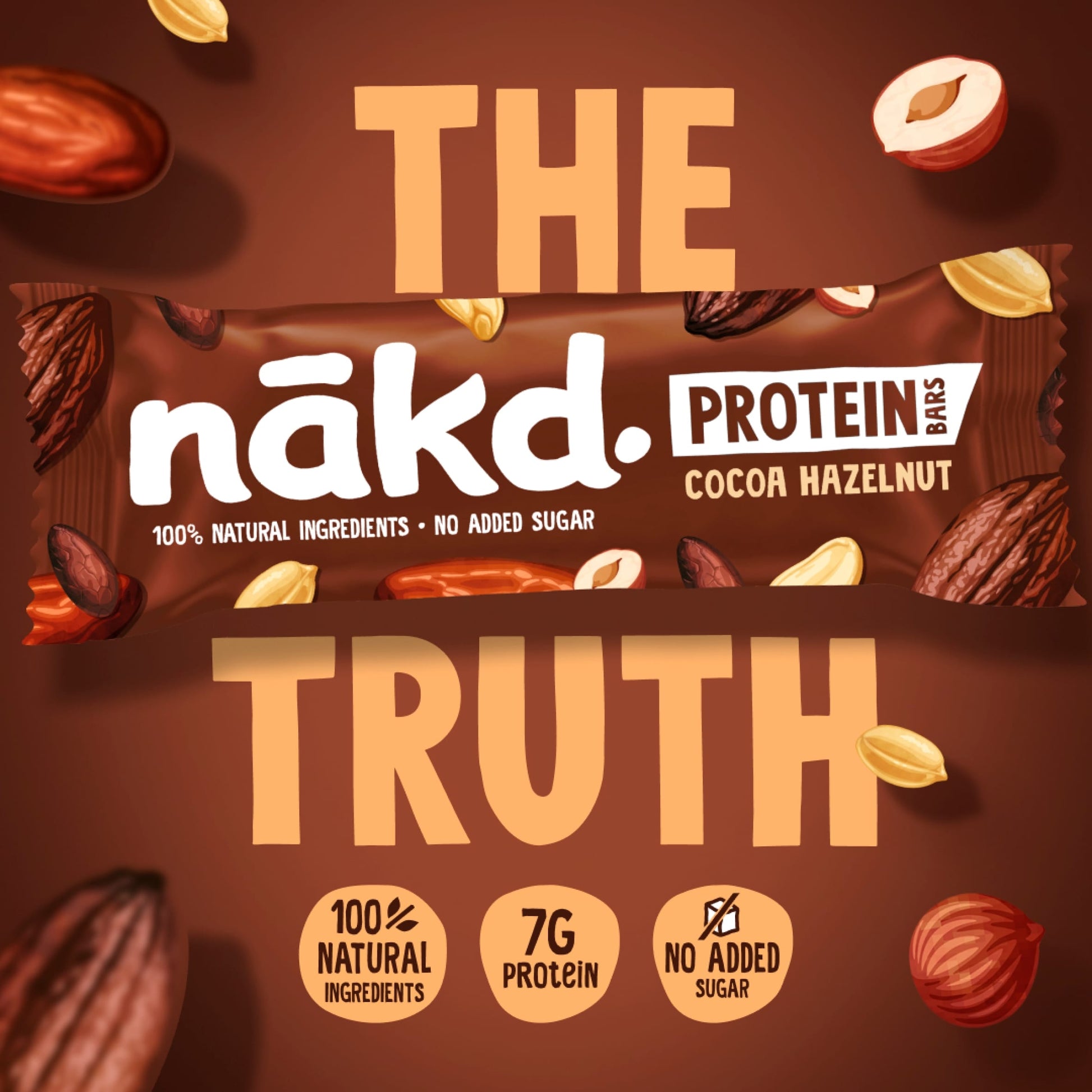 Nakd Protein Bars - Cocoa Hazelnut 3 x 45g — image 2