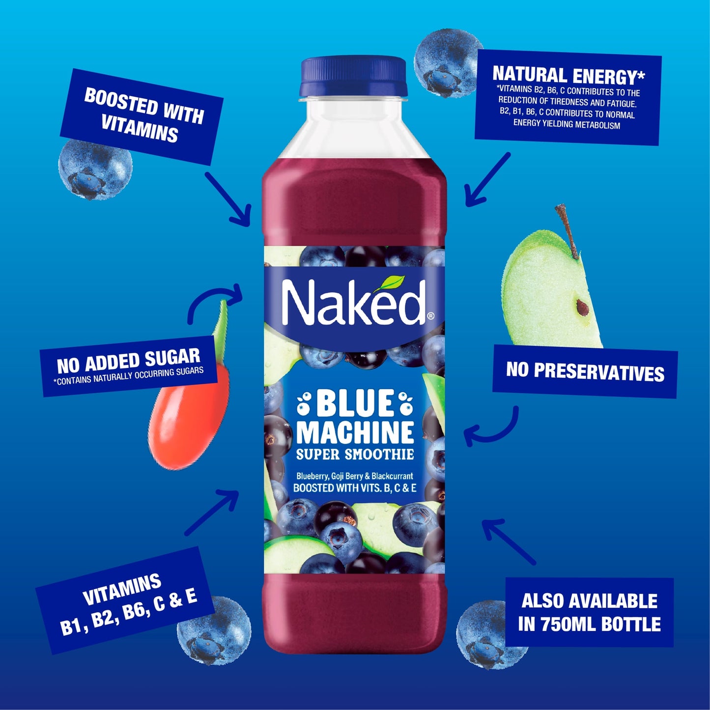 Naked Blue Machine Super Smoothie 750ml — image 3