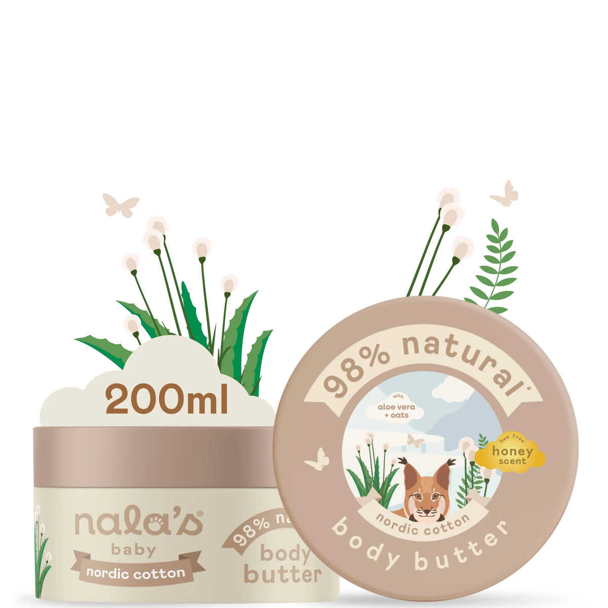 Nala's Baby Body Butter Nordic Cotton Honey Scent 200ml — image 1