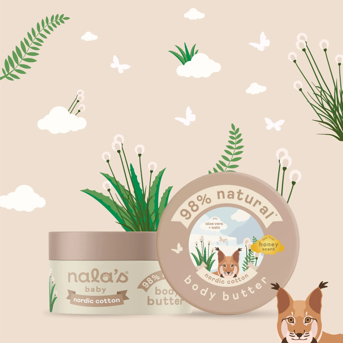 Nala's Baby Body Butter Nordic Cotton Honey Scent 200ml — image 2