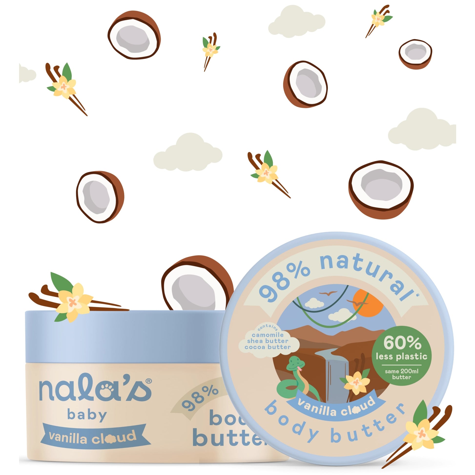 Nala's Baby Body Butter Vanilla Cloud 200ml — image 2