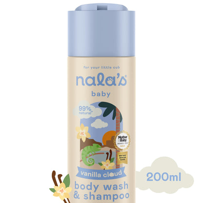 Nala's Baby Body Wash & Shampoo Vanilla Cloud 200ml — image 1