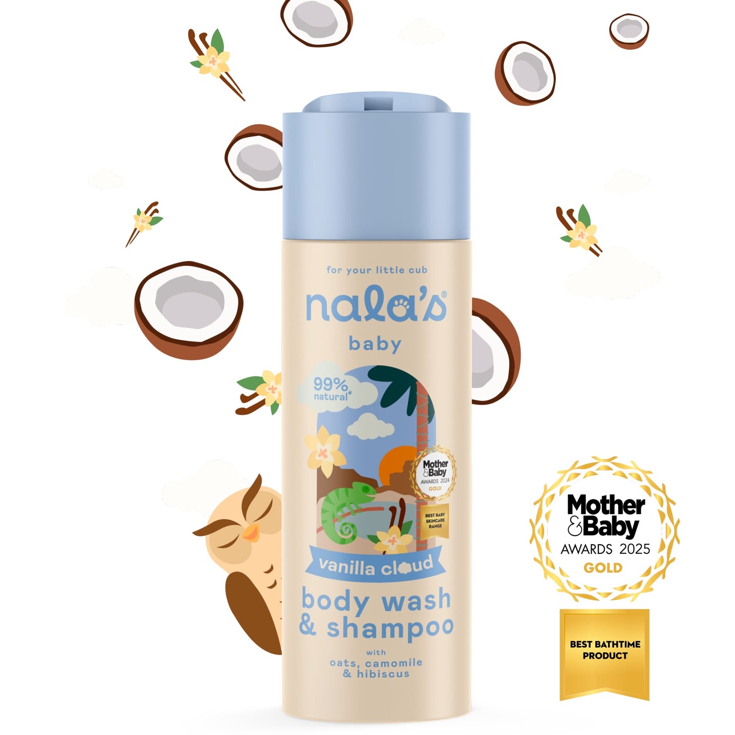 Nala's Baby Body Wash & Shampoo Vanilla Cloud 200ml — image 2
