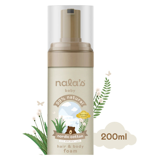 Nala's Baby Hair & Body Foam Nordic Cotton Honey Scent 200ml — image 1