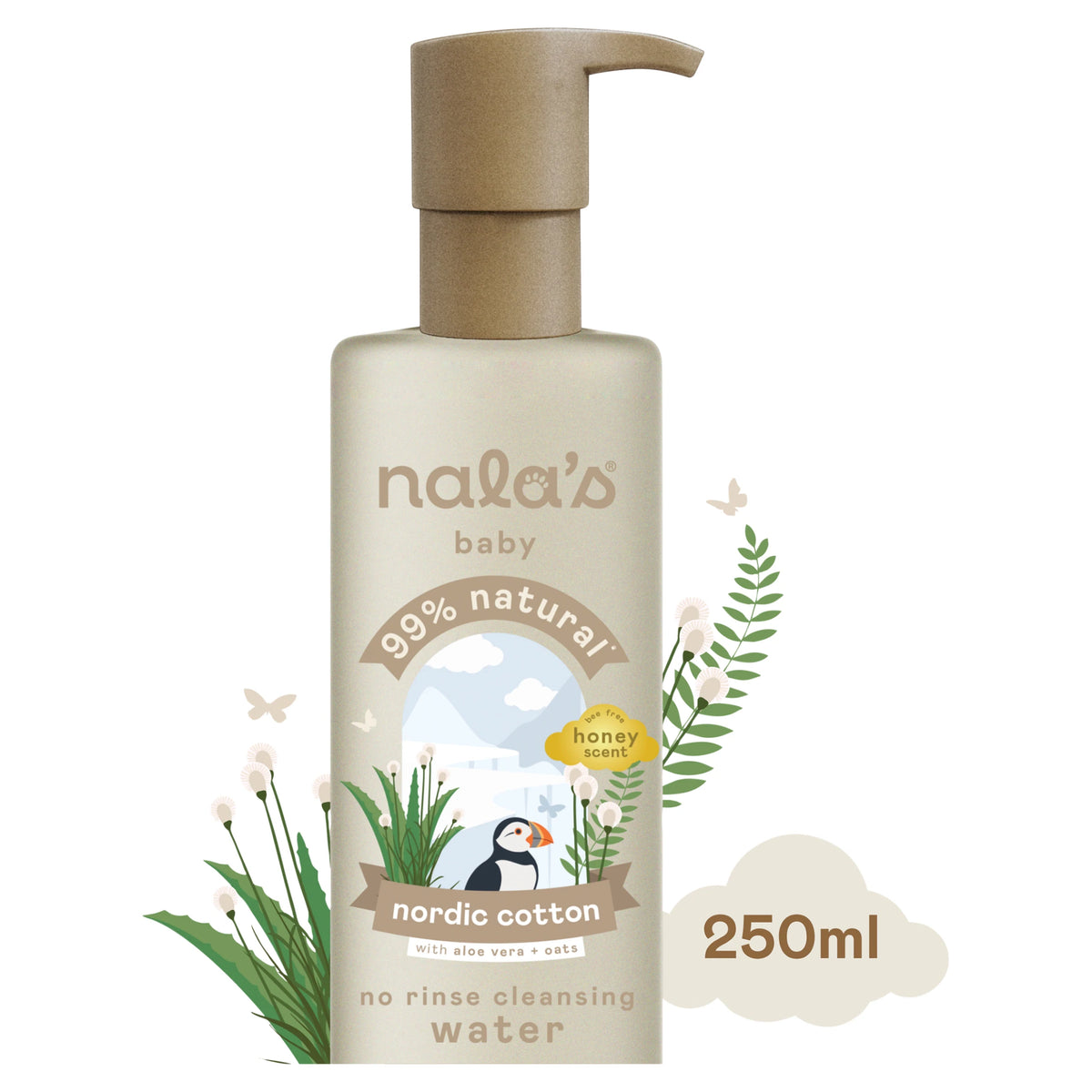 Nala's Baby No Rinse Cleansing Water Nordic Cotton Honey Scent 250ml — image 1