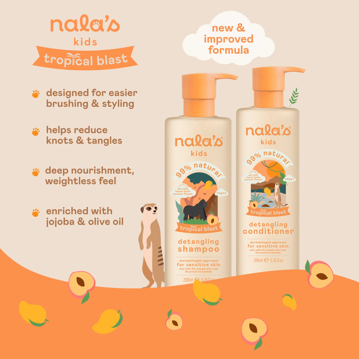 Nala's Kids Detangling Shampoo Tropical Blast 200ml — image 3