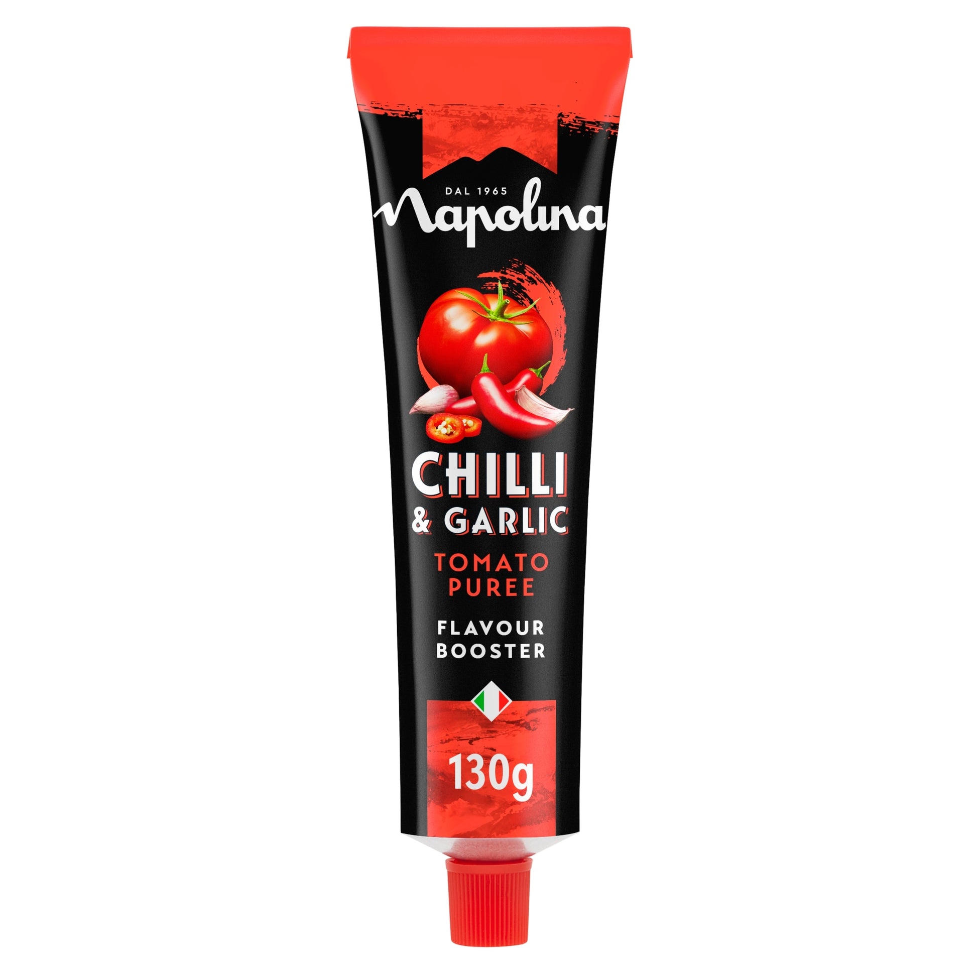 Napolina Chilli & Garlic Tomato Puree Flavour Booster 130G — image 2