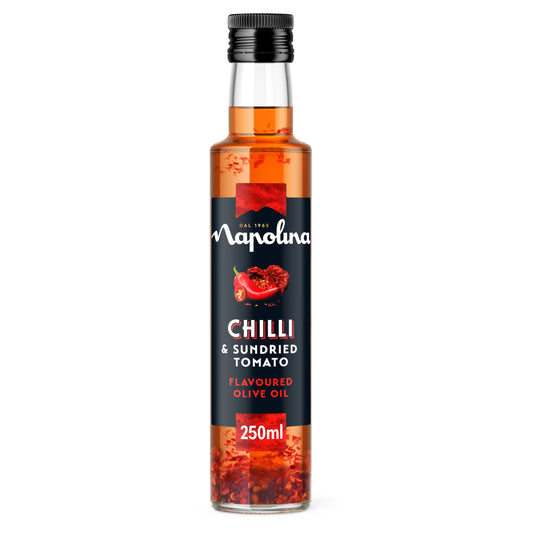 Napolina Chilli & Sundried Tomato Flavoured Olive Oil 250ml — image 1