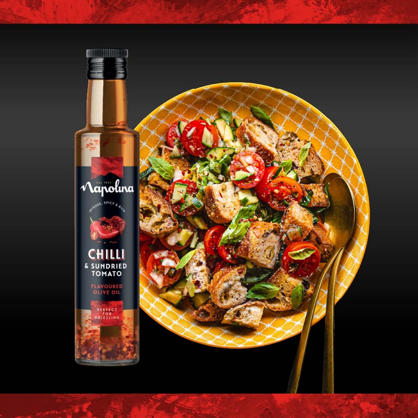 Napolina Chilli & Sundried Tomato Flavoured Olive Oil 250ml — image 2