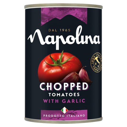 Napolina Chopped Tomatoes With Garlic 400G — image 1