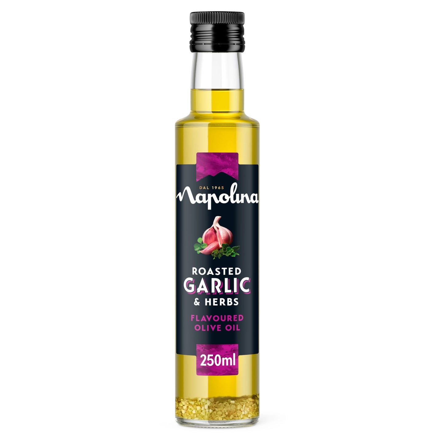 Napolina Roasted Garlic and Herbs Flavoured Olive Oil 250ml — image 1