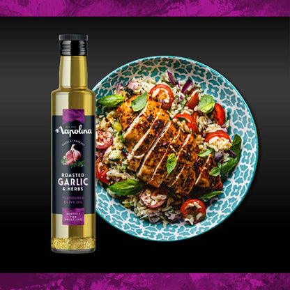 Napolina Roasted Garlic and Herbs Flavoured Olive Oil 250ml — image 2