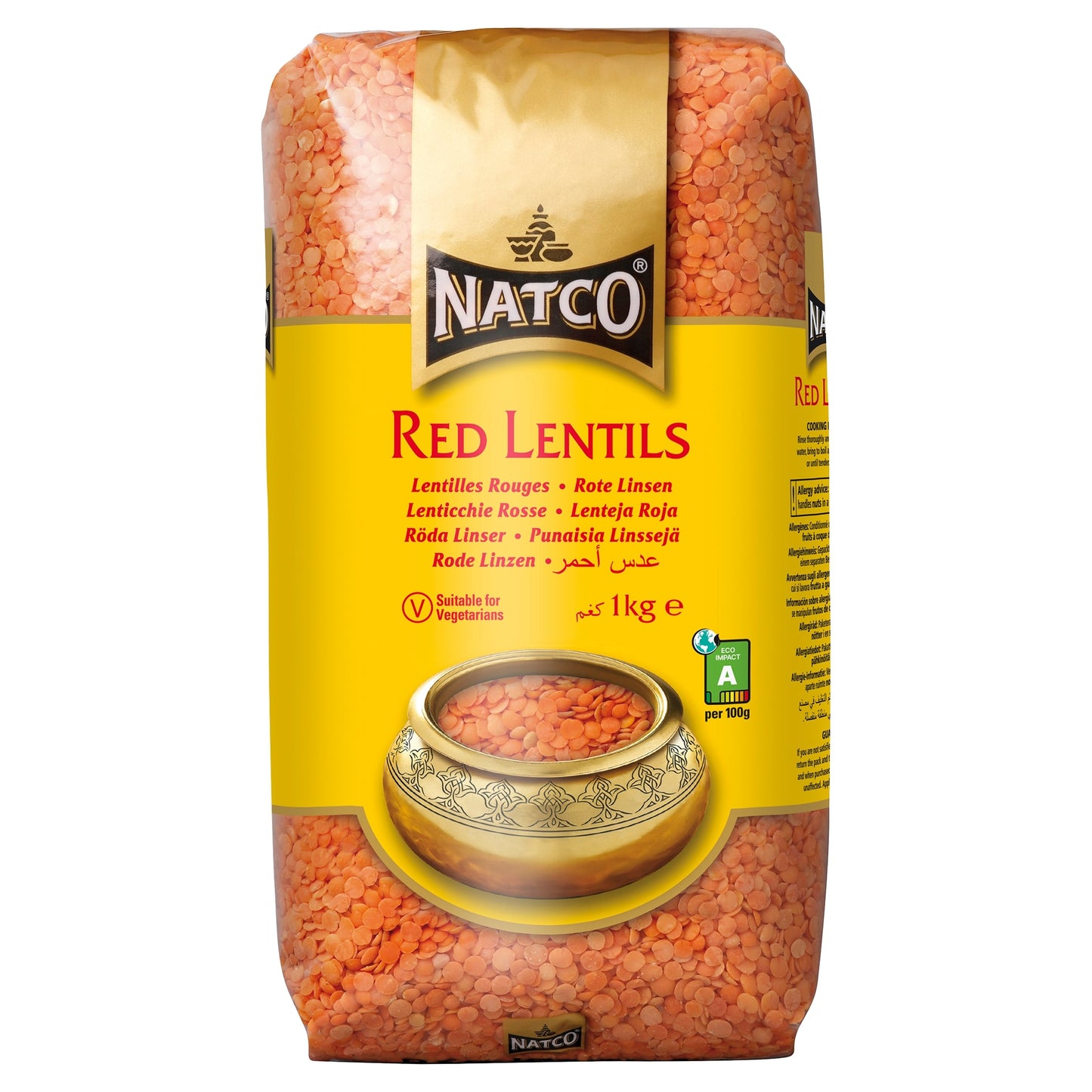 Natco Red Lentils 1Kg — image 1