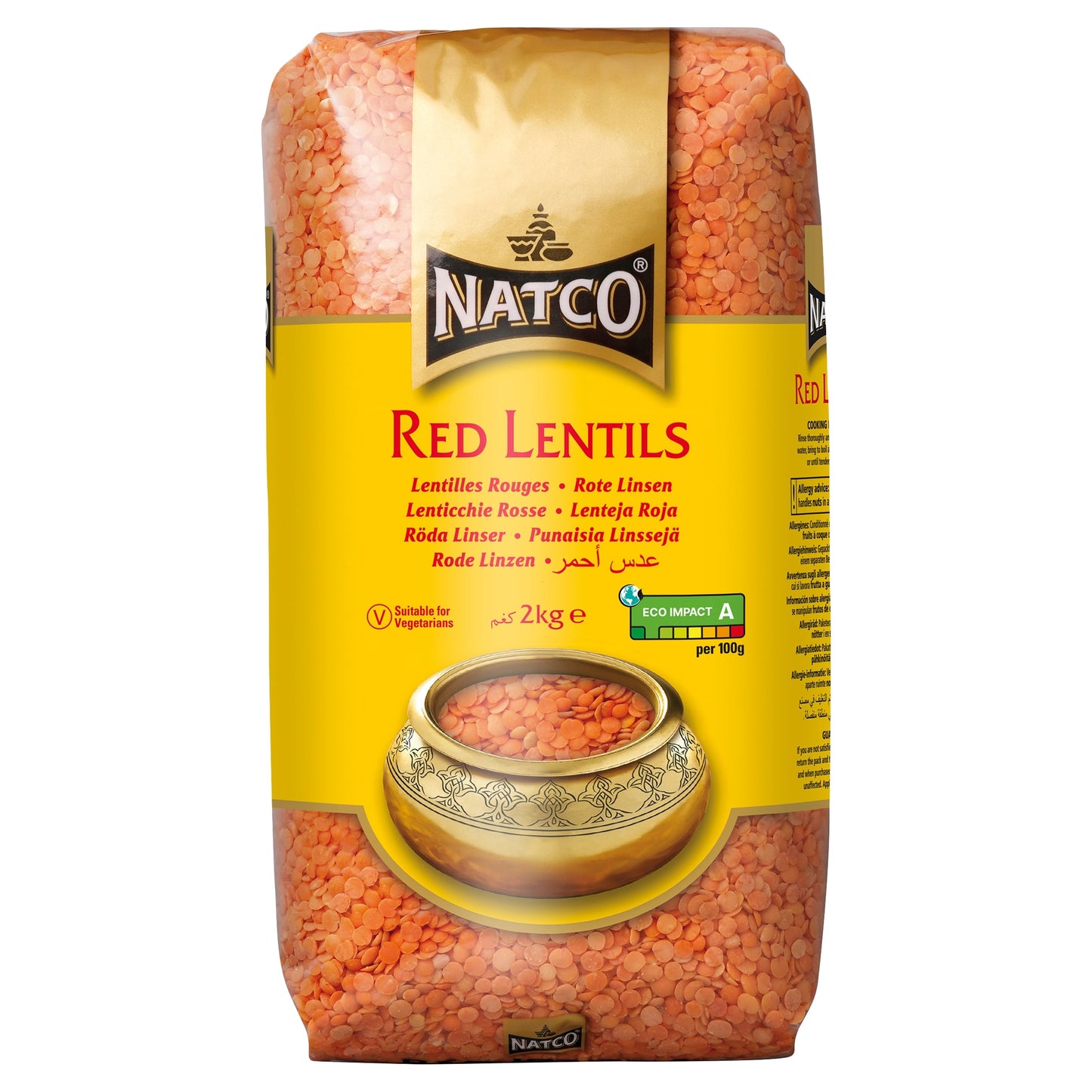 Natco Red Lentils 2Kg — image 1