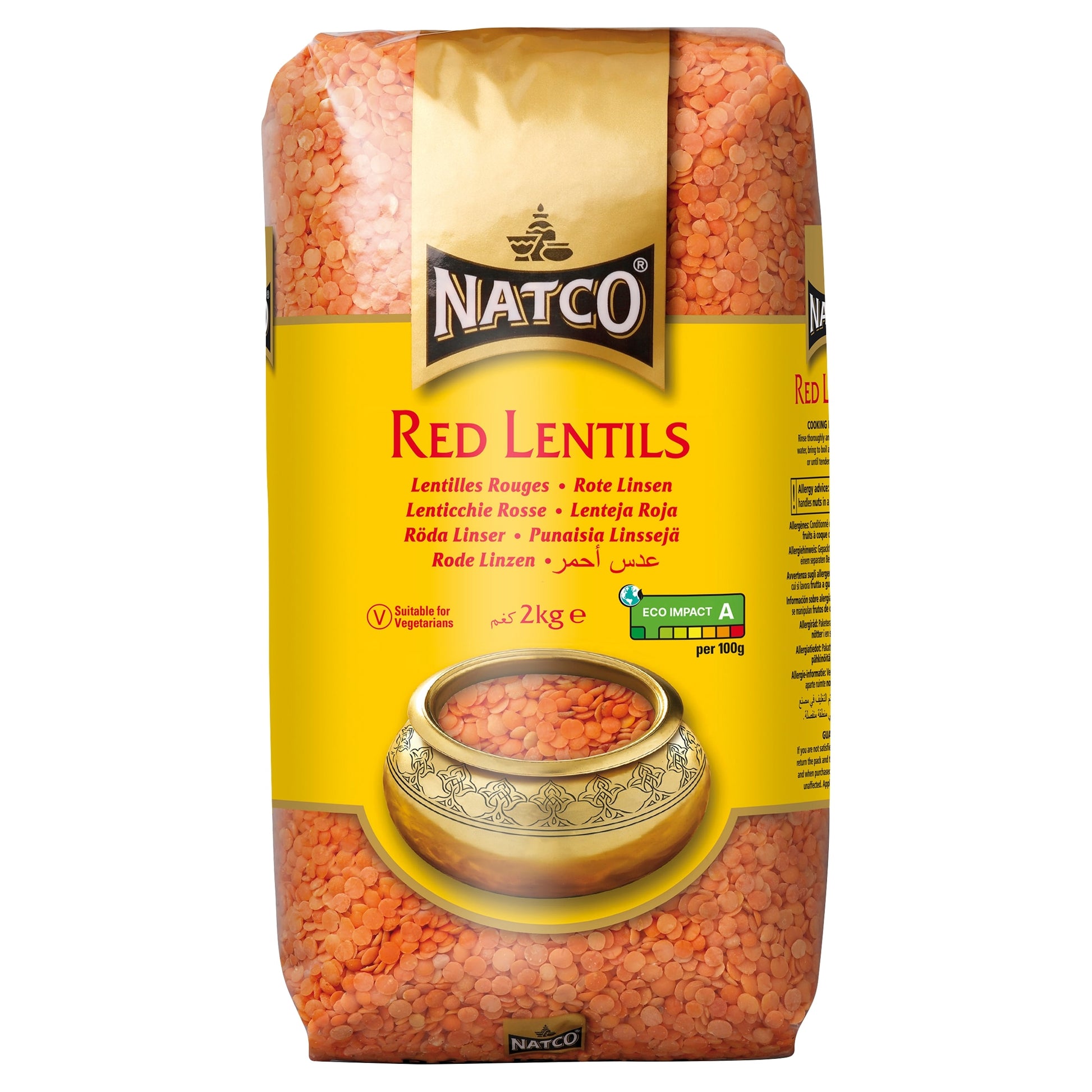 Natco Red Lentils 2Kg — image 1