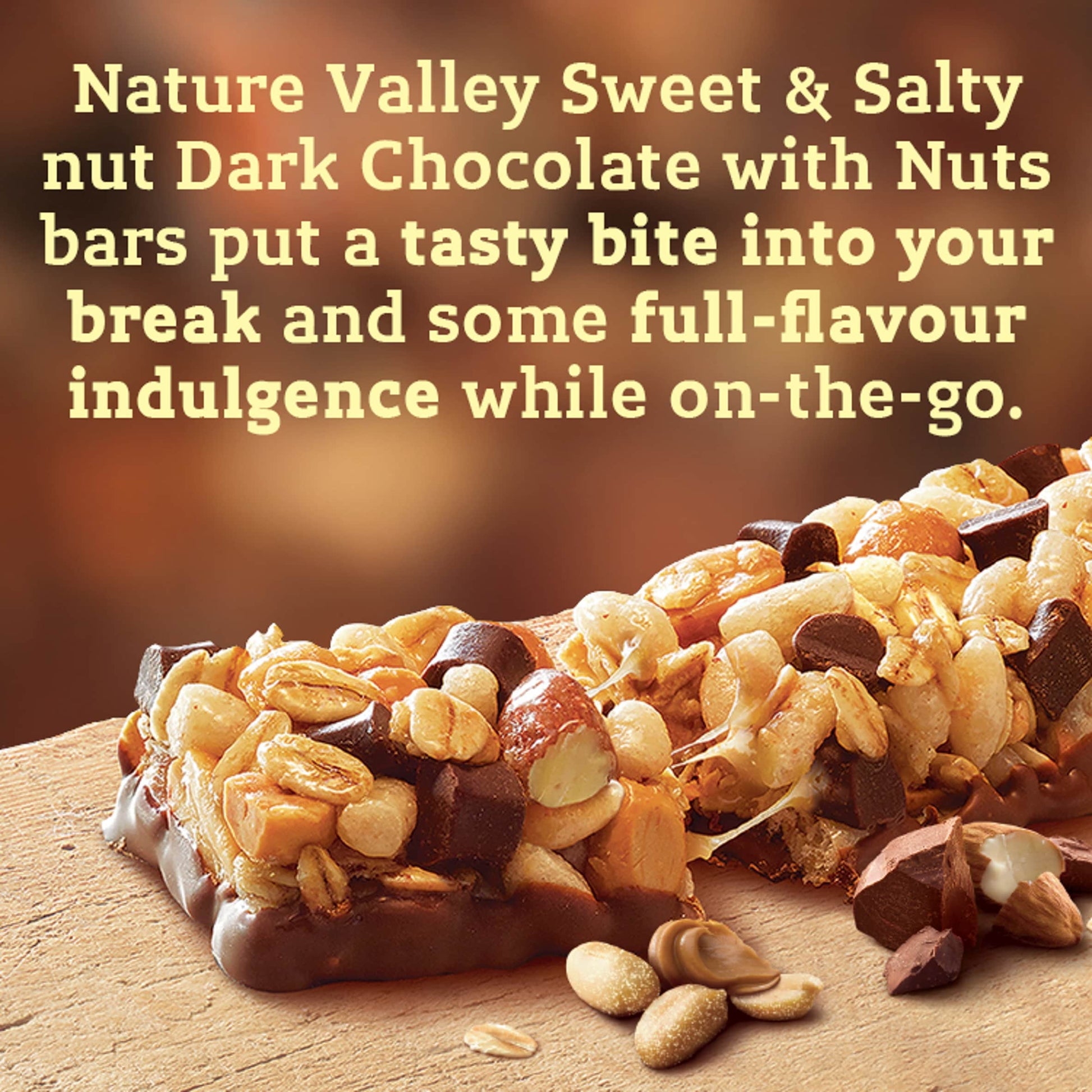 Nature Valley Sweet & Salty Nut Dark Chocolate with Nuts Bars 4 x 30g (120g) — image 3