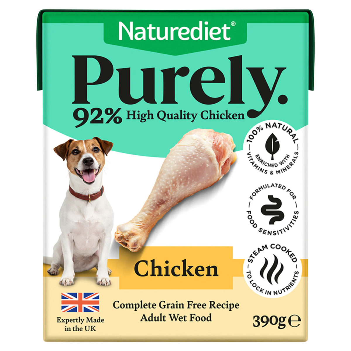 Naturediet Purely Chicken Wet Adult Dog Food 390g — image 1