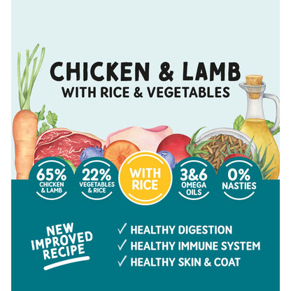 Naturo Adult Chicken Lamb Rice Vegetable Dog Food Tray 400G — image 2