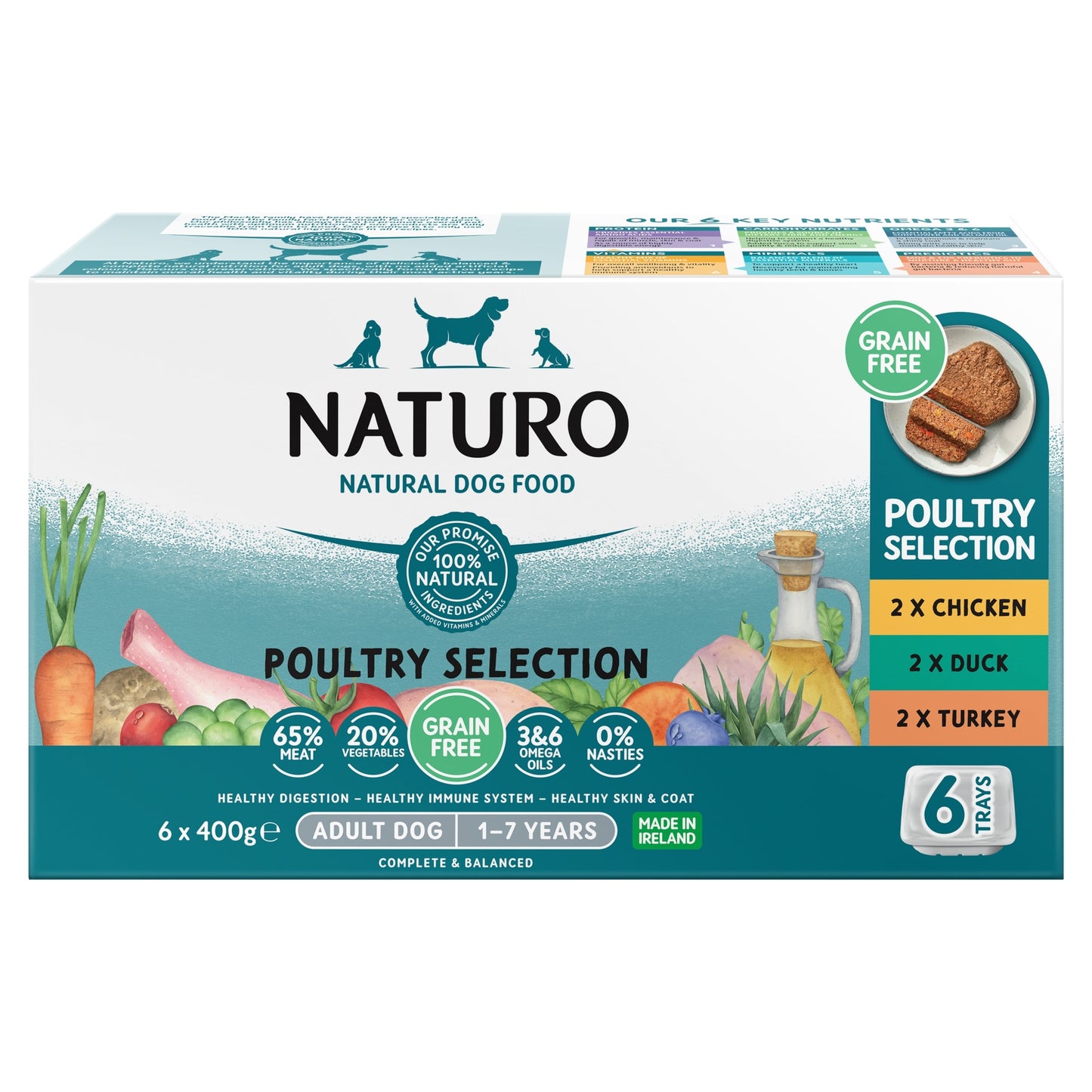 Naturo Dog Grain Free Variety 400G 6 Pack — image 1