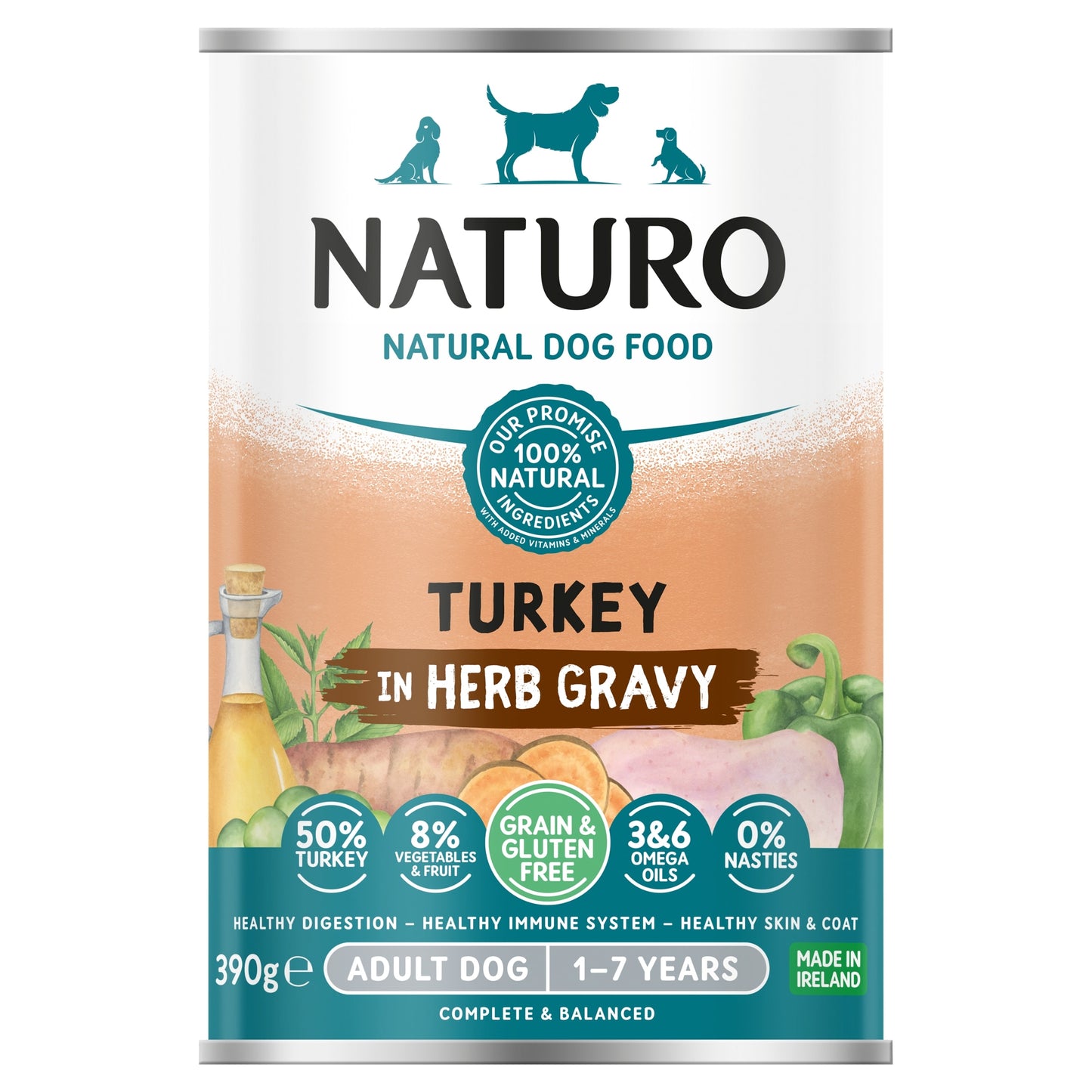 Naturo Grain Free Turkey With Cran Crrot 390G — image 1