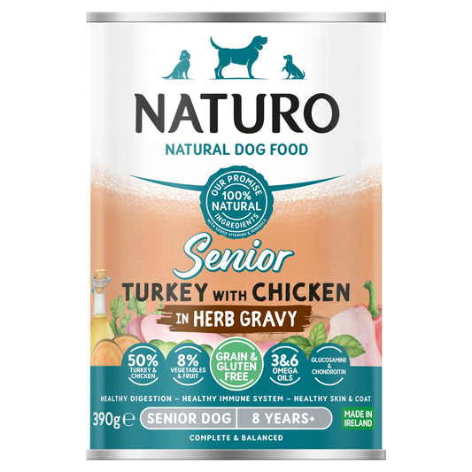 Naturo Senior Turkey & Chicken In Gravy Dog Food 390G — image 1