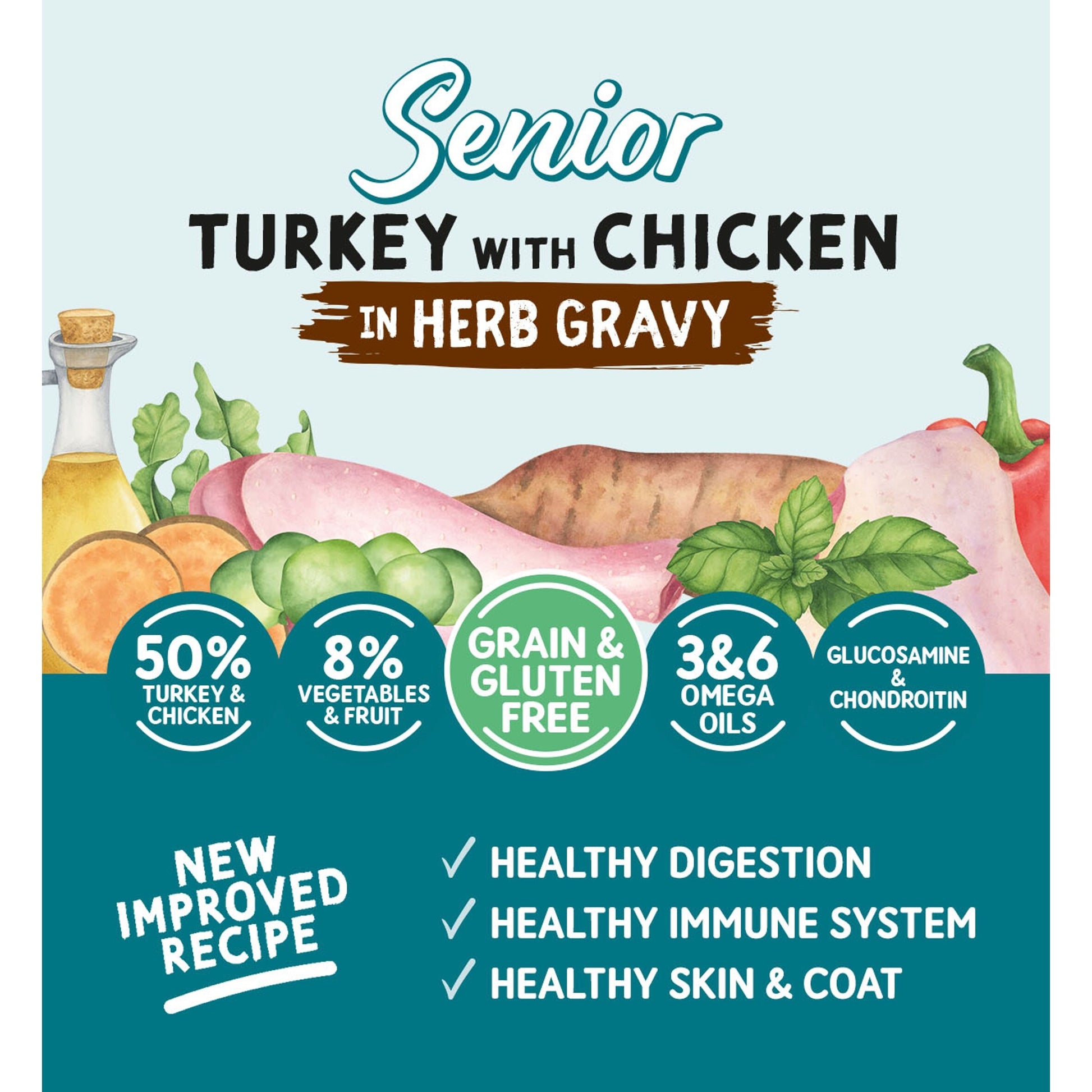 Naturo Senior Turkey & Chicken In Gravy Dog Food 390G — image 2