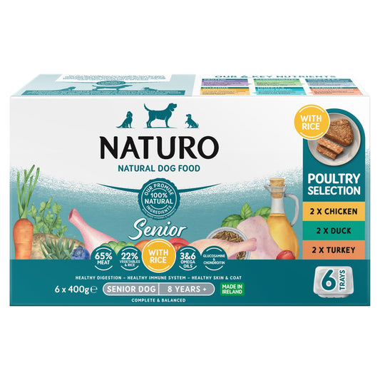 Naturo Variety Senior Dog Food with Rice 6 x 400g — image 1