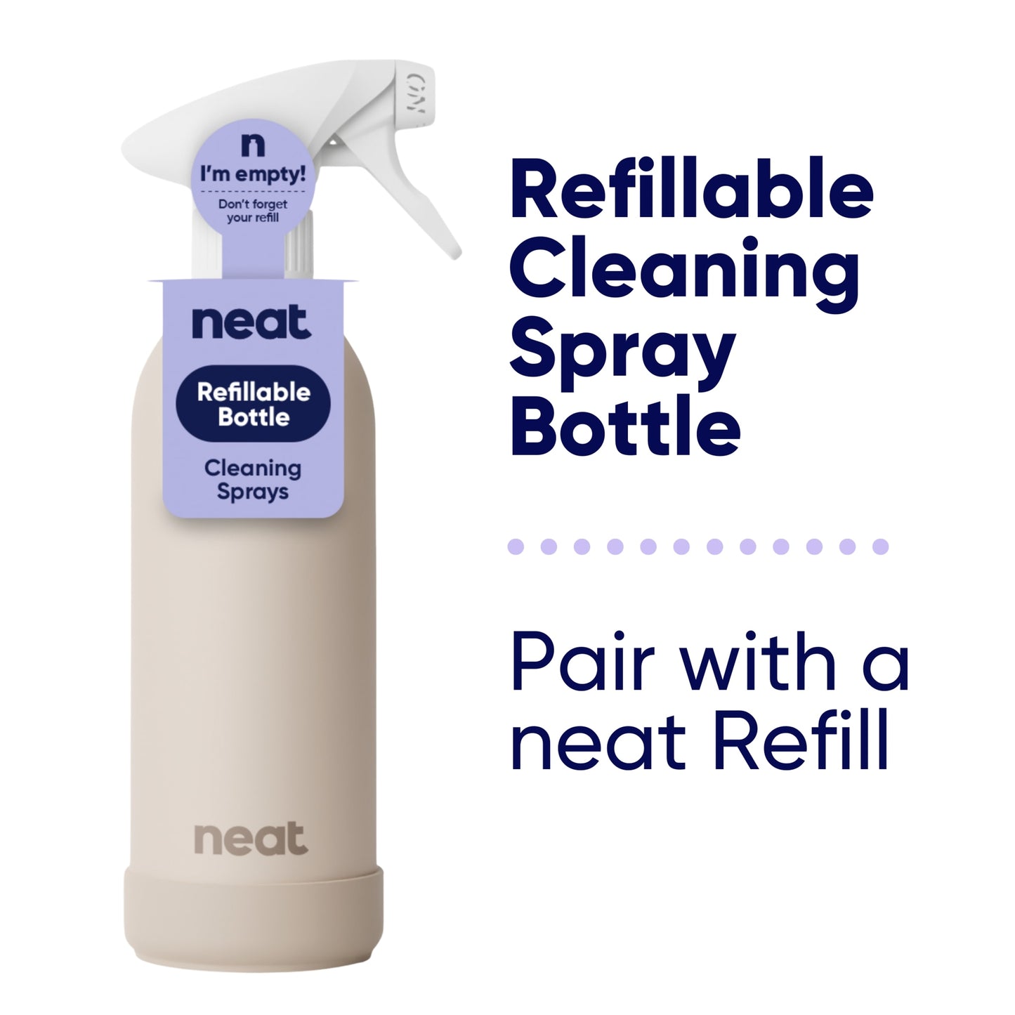 NEAT Refillable Aluminium Stone Bottle for Cleaning Sprays 500ml — image 2