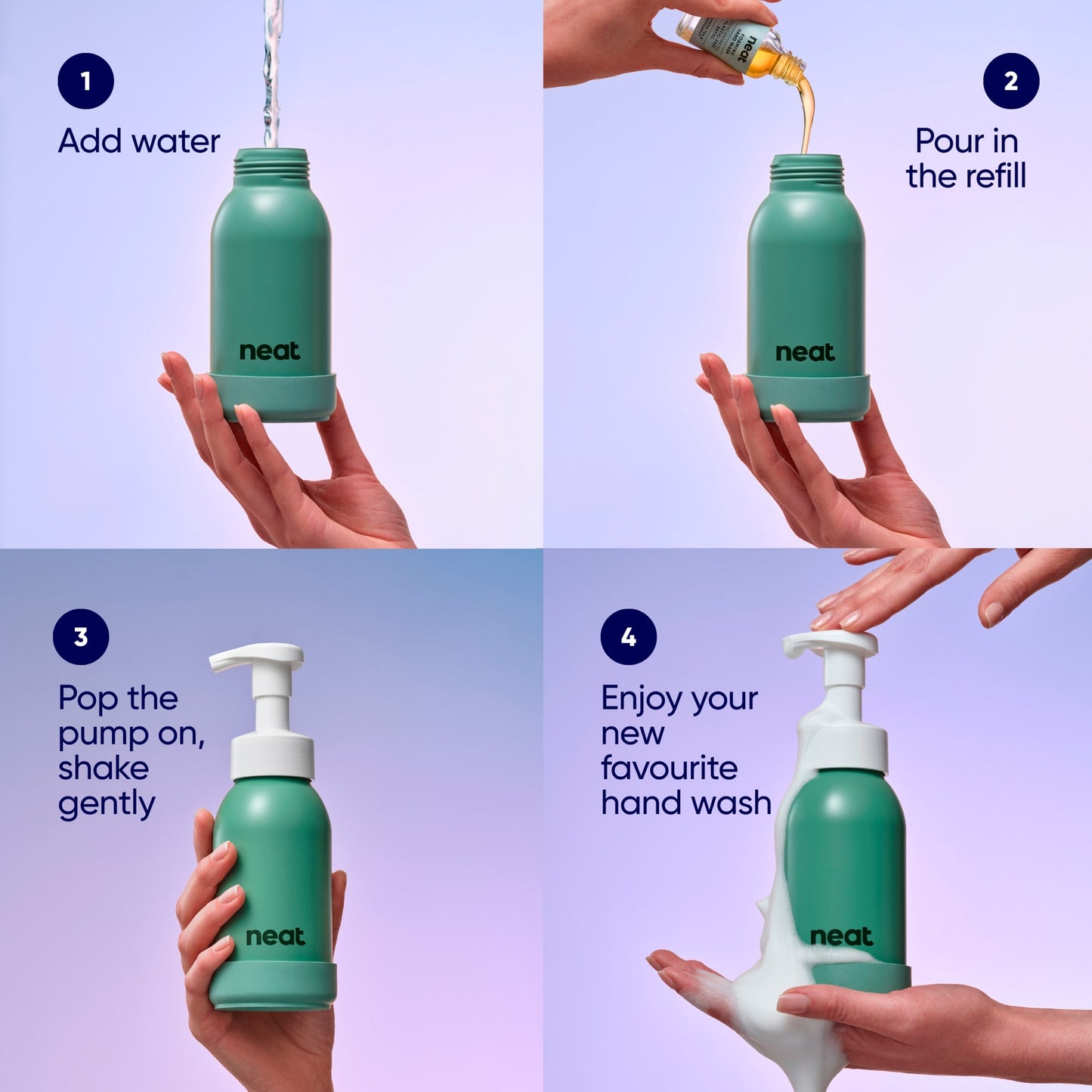 Neat Sage Refillable Dispenser for Foaming Hand Wash 300ml — image 5