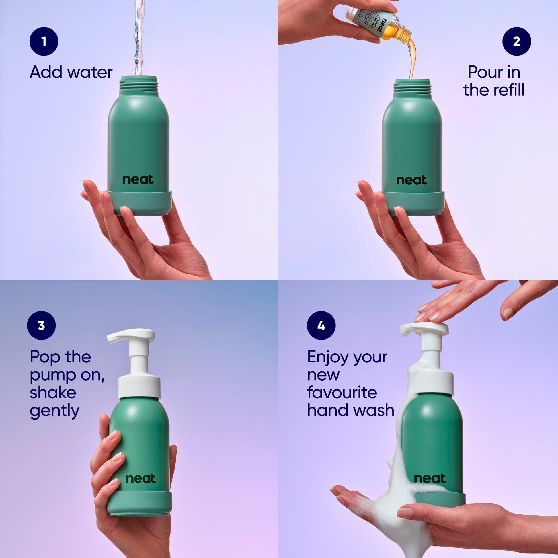 Neat Stone Refillable Dispenser for Foaming Hand Wash 300ml — image 4