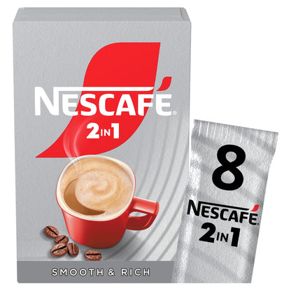 Nescafe 2 in 1 Coffee Sachets 8 x 9g (72g) — image 1