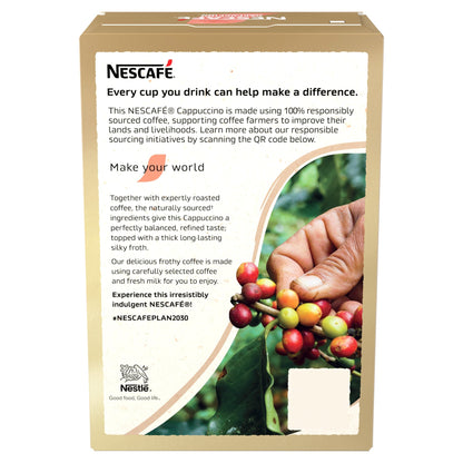 Nescafe Cappuccino Unsweetened Instant Coffee 7 Sachets — image 2