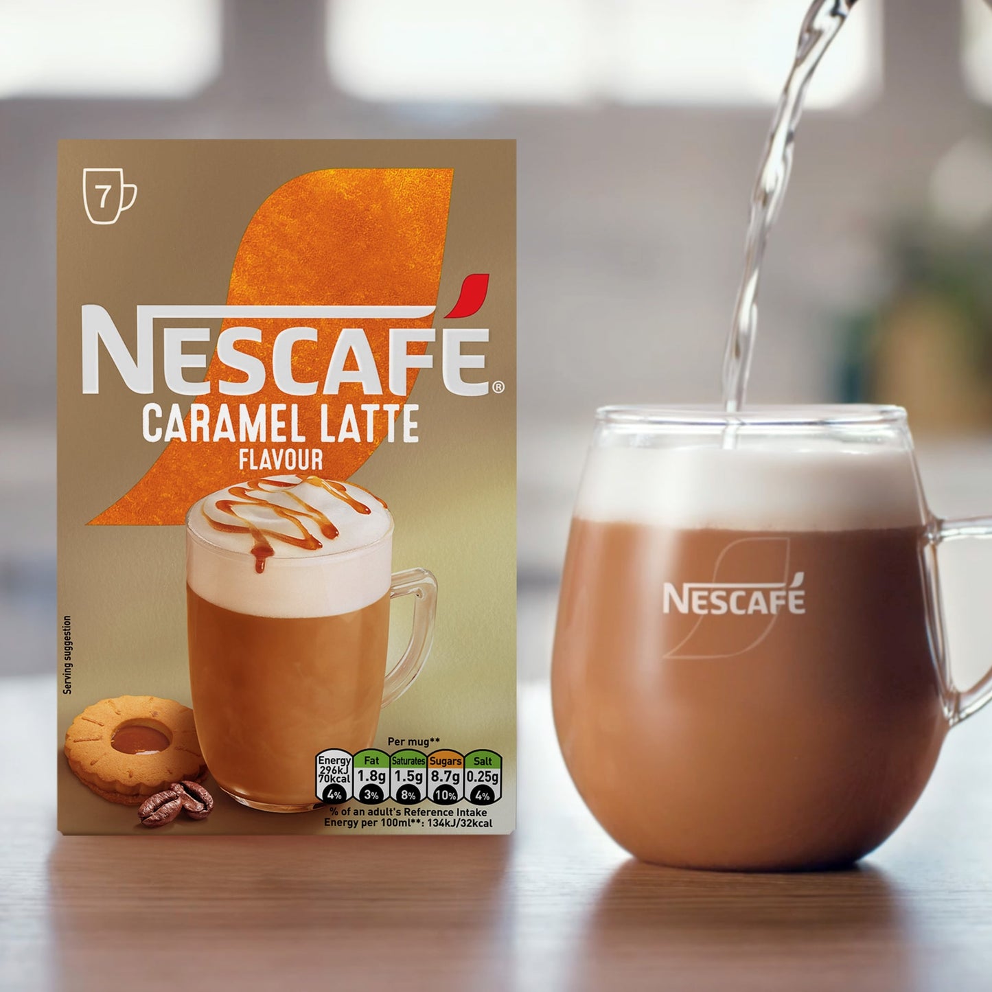 Nescafe Caramel Latte Instant Coffee 7 Sachets — image 3