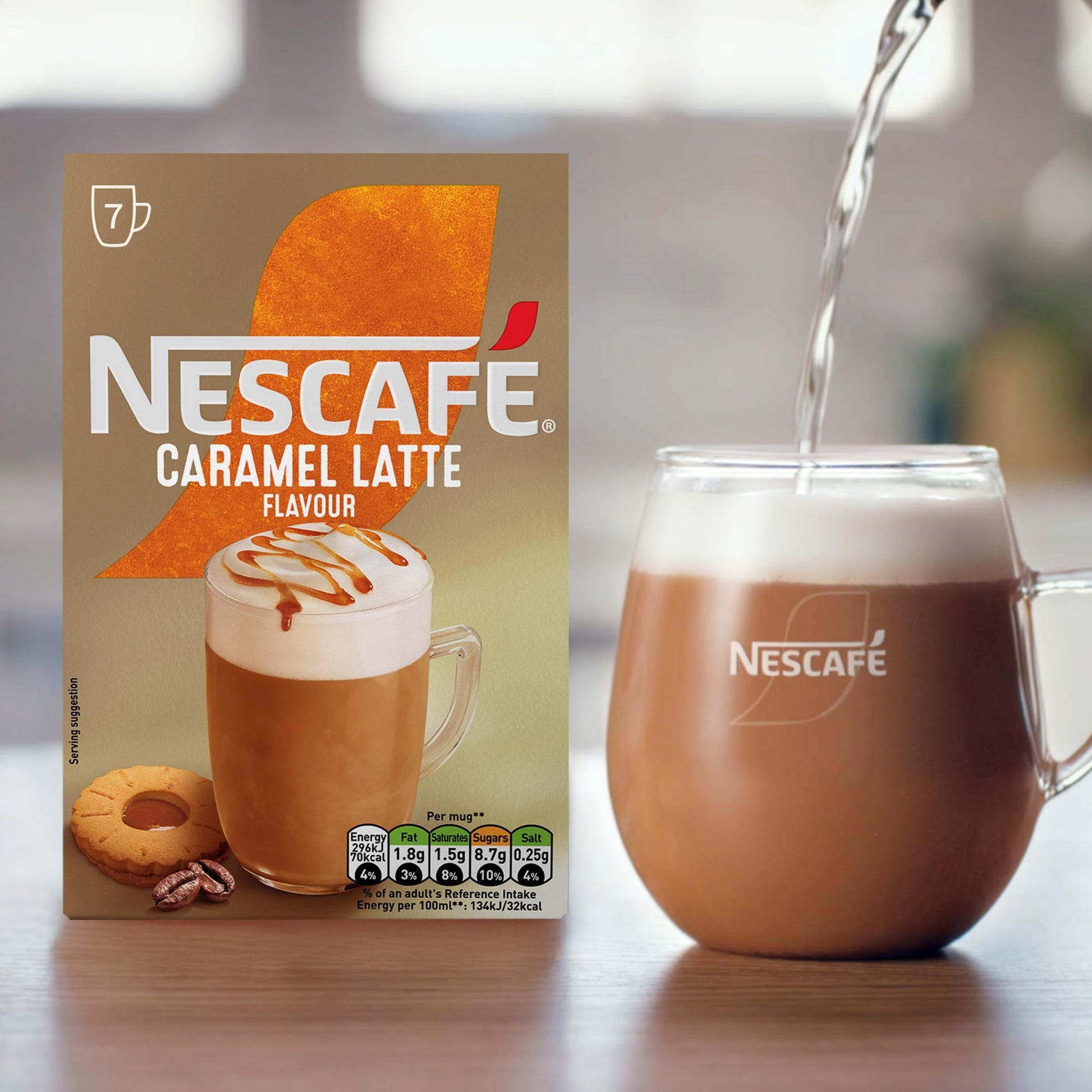 Nescafe Caramel Latte Instant Coffee 7 Sachets — image 3