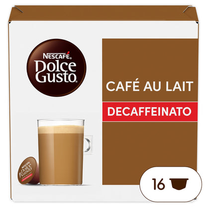 Nescafe Dolce Gusto Cafe Au Lait Decaff Coffee Pods x16 160g — image 1