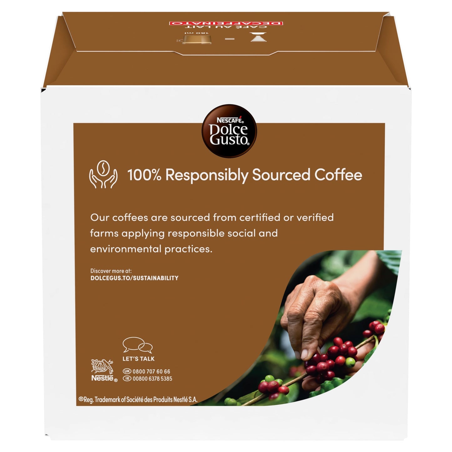 Nescafe Dolce Gusto Cafe Au Lait Decaff Coffee Pods x16 160g — image 3