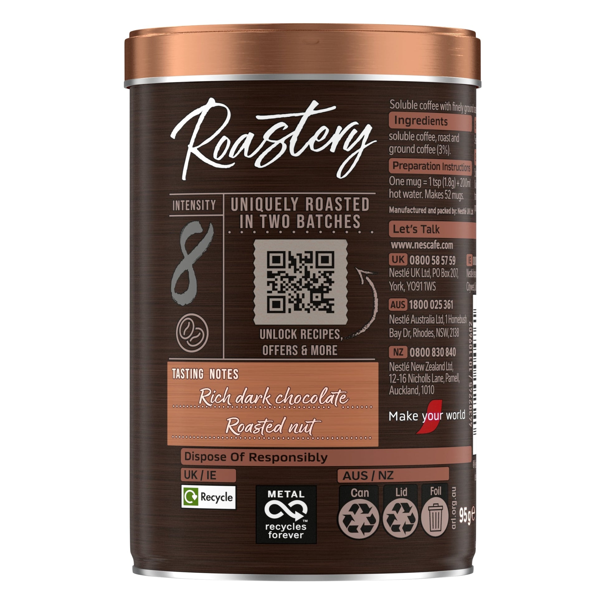 Nescafe Gold Blend Roastery Collection Dark Roast Instant Coffee 95g — image 2