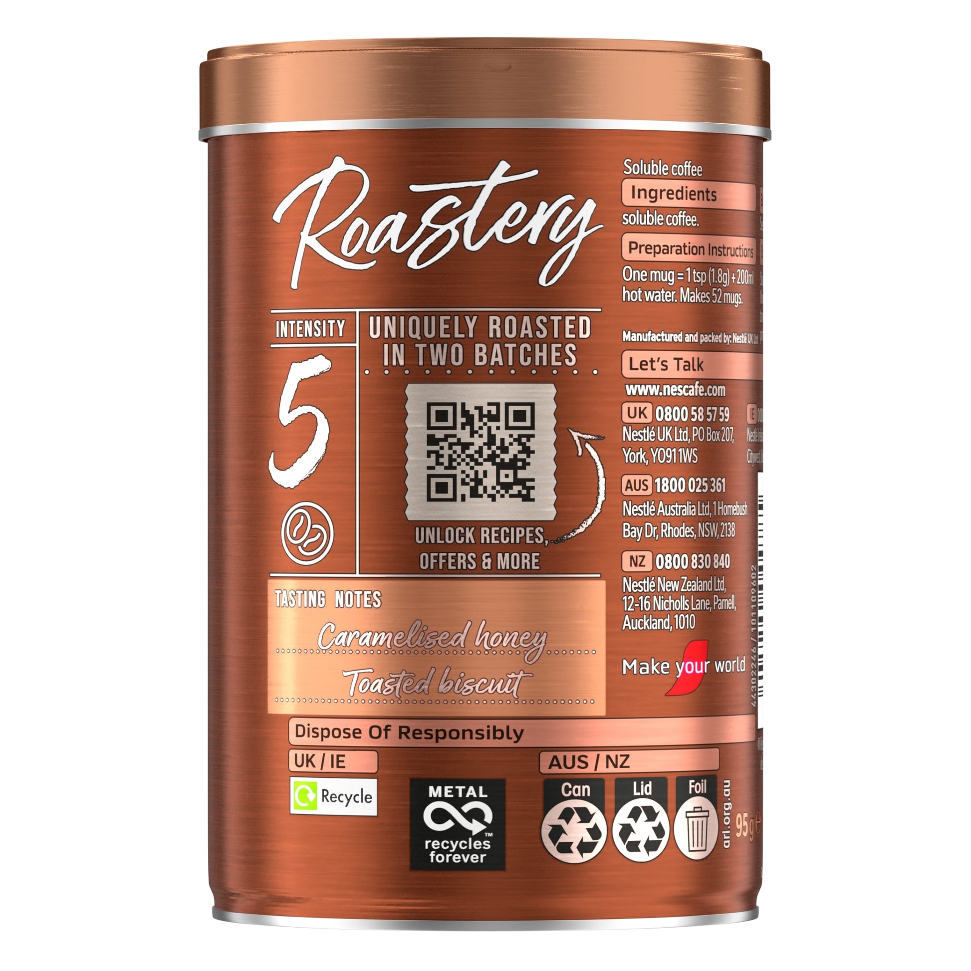 Nescafe Gold Blend Roastery Collection Light Roast Instant Coffee 95g — image 2